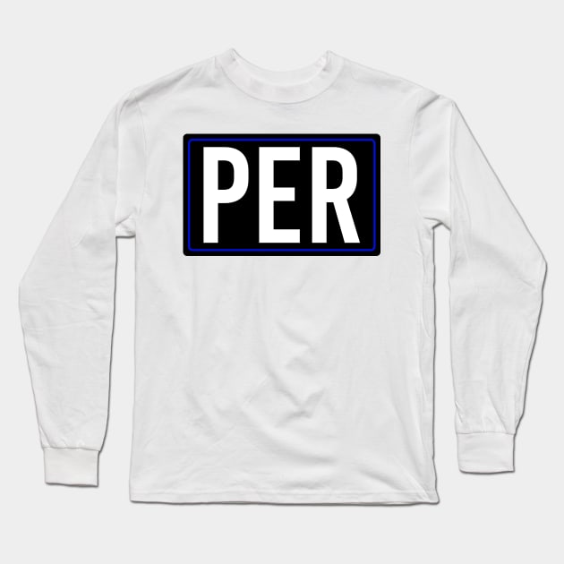 Perez - Driver Tag Long Sleeve T-Shirt by GreazyL